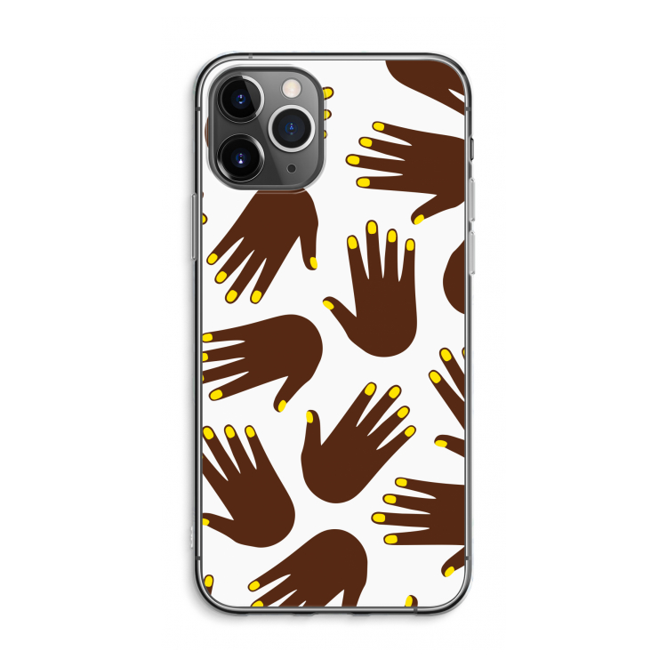 Hands dark: iPhone 11 Pro Max Transparant Hoesje