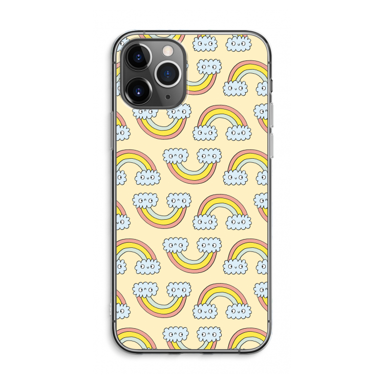 CaseCompany Regenboog: iPhone 11 Pro Max Transparant Hoesje