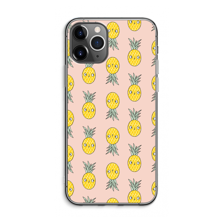 CaseCompany Ananas: iPhone 11 Pro Max Transparant Hoesje