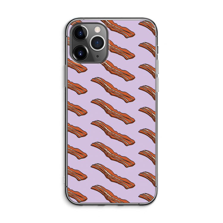 CaseCompany Bacon to my eggs #2: iPhone 11 Pro Max Transparant Hoesje