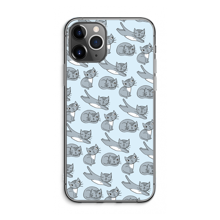CaseCompany Poezen: iPhone 11 Pro Max Transparant Hoesje