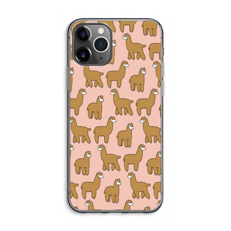 CaseCompany Alpacas: iPhone 11 Pro Max Transparant Hoesje