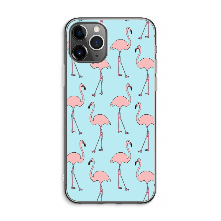 CaseCompany Anything Flamingoes: iPhone 11 Pro Max Transparant Hoesje