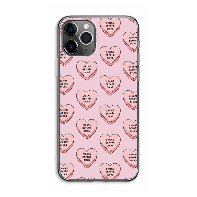 Chicks before dicks: iPhone 11 Pro Max Transparant Hoesje
