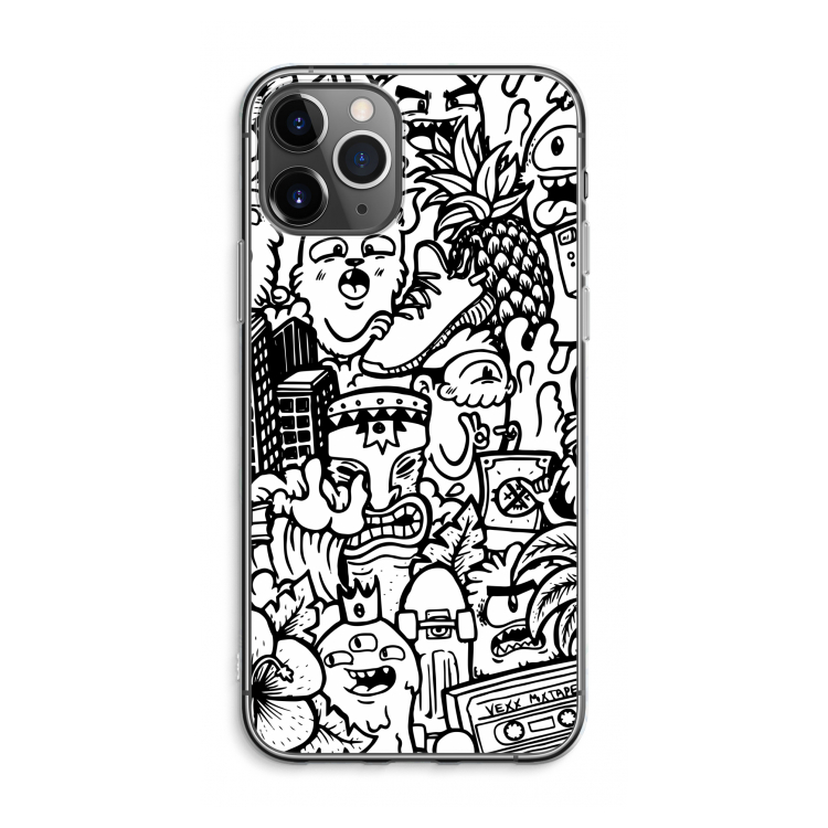 CaseCompany Vexx Mixtape #2: iPhone 11 Pro Max Transparant Hoesje