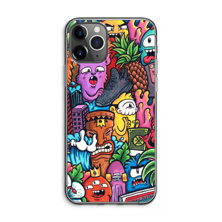 CaseCompany Vexx Mixtape: iPhone 11 Pro Max Transparant Hoesje