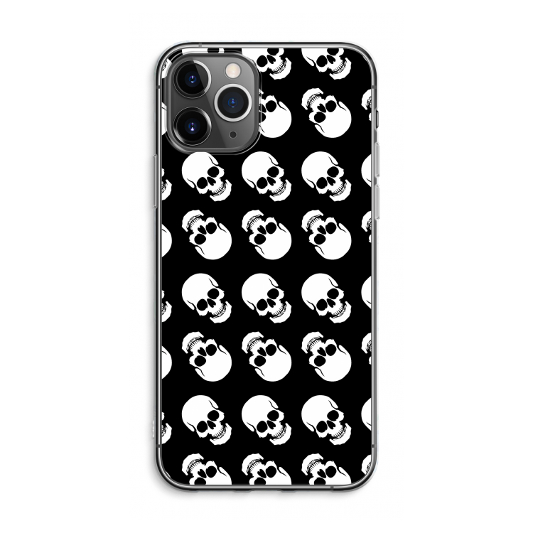 CaseCompany Musketon Skulls: iPhone 11 Pro Max Transparant Hoesje