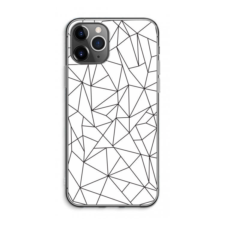 Geometrische lijnen zwart: iPhone 11 Pro Max Transparant Hoesje