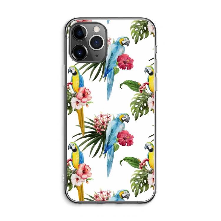 Kleurrijke papegaaien: iPhone 11 Pro Max Transparant Hoesje