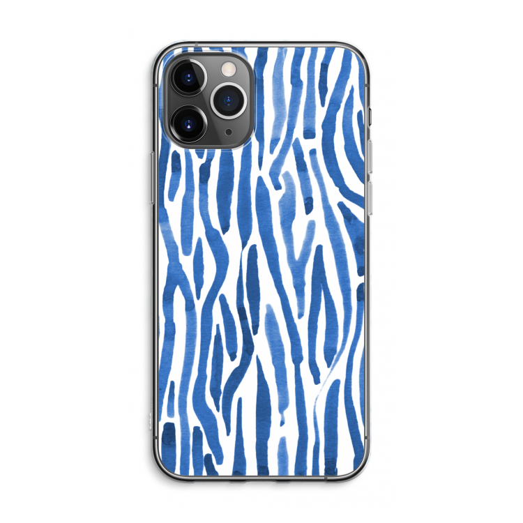 CaseCompany Blauwe nerven: iPhone 11 Pro Max Transparant Hoesje