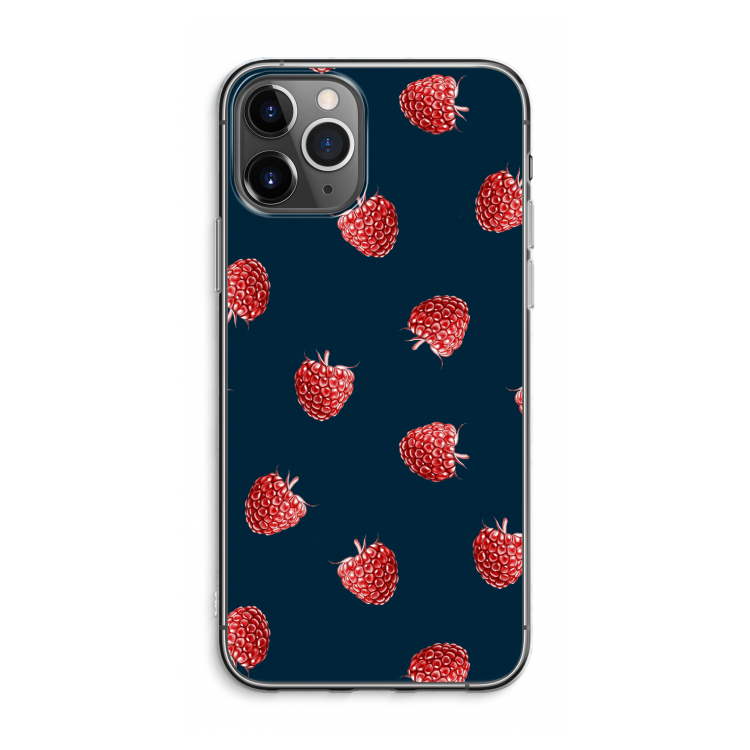 Framboosjes: iPhone 11 Pro Max Transparant Hoesje