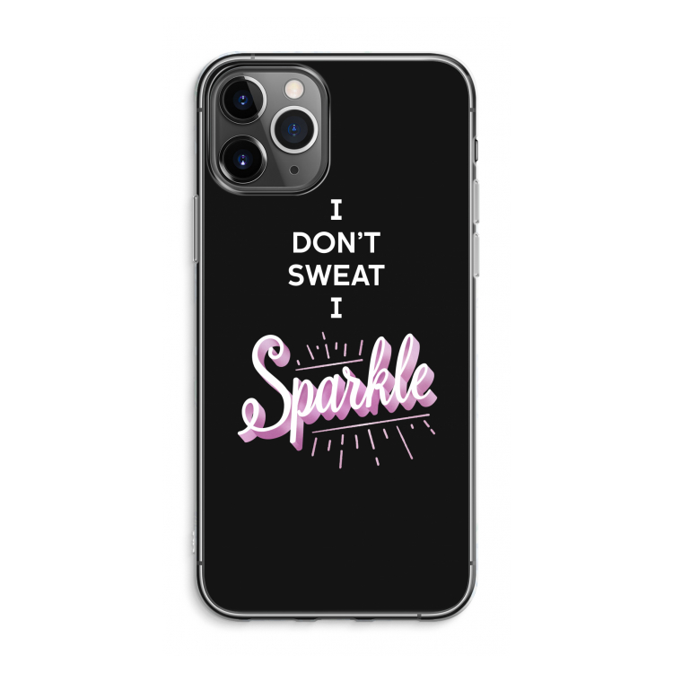 CaseCompany Sparkle quote: iPhone 11 Pro Max Transparant Hoesje