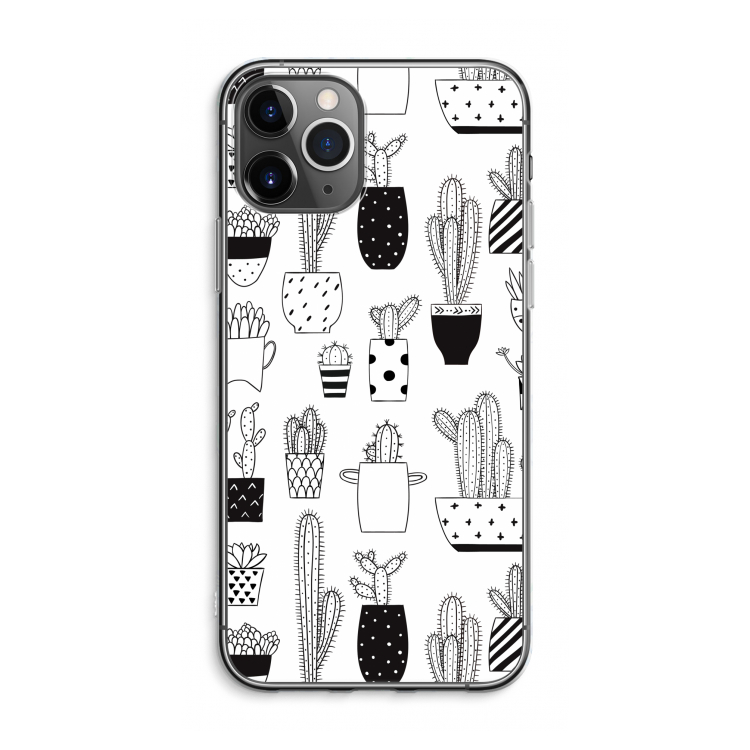 Cactusmotief: iPhone 11 Pro Max Transparant Hoesje