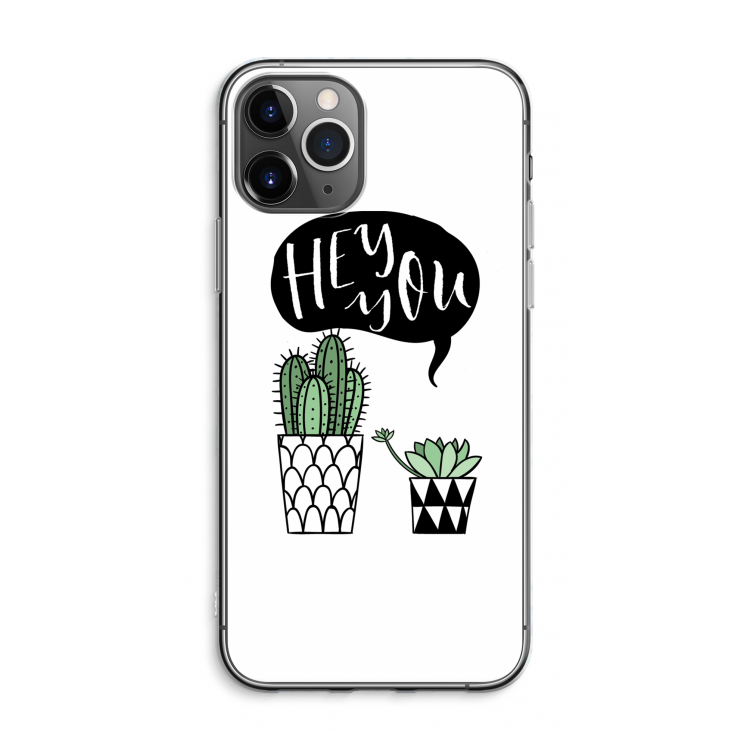 Hey you cactus: iPhone 11 Pro Max Transparant Hoesje