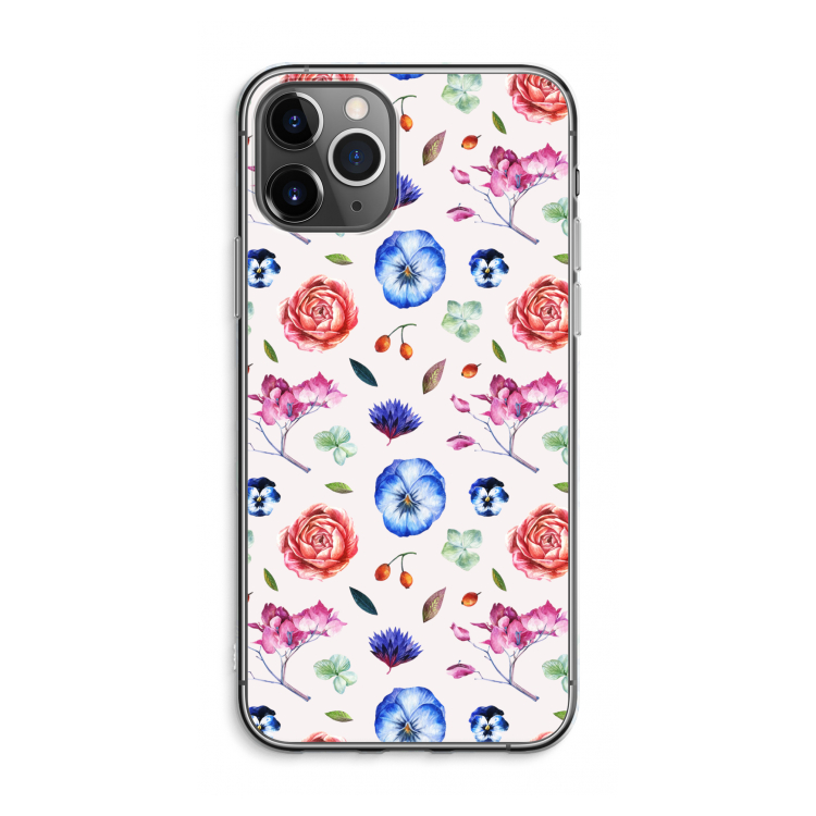 CaseCompany Bloemetjes: iPhone 11 Pro Max Transparant Hoesje