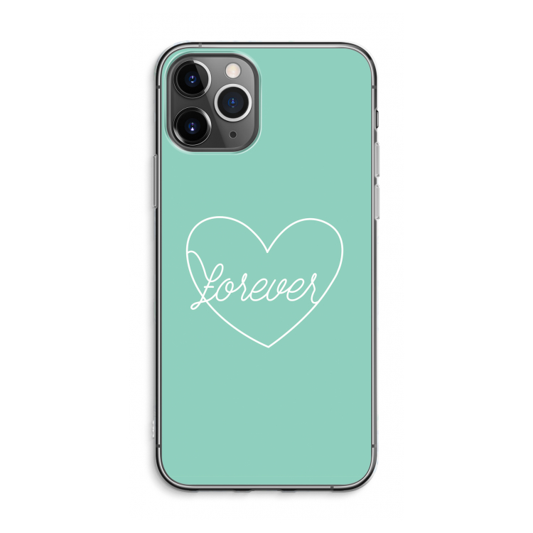 Forever heart pastel: iPhone 11 Pro Max Transparant Hoesje