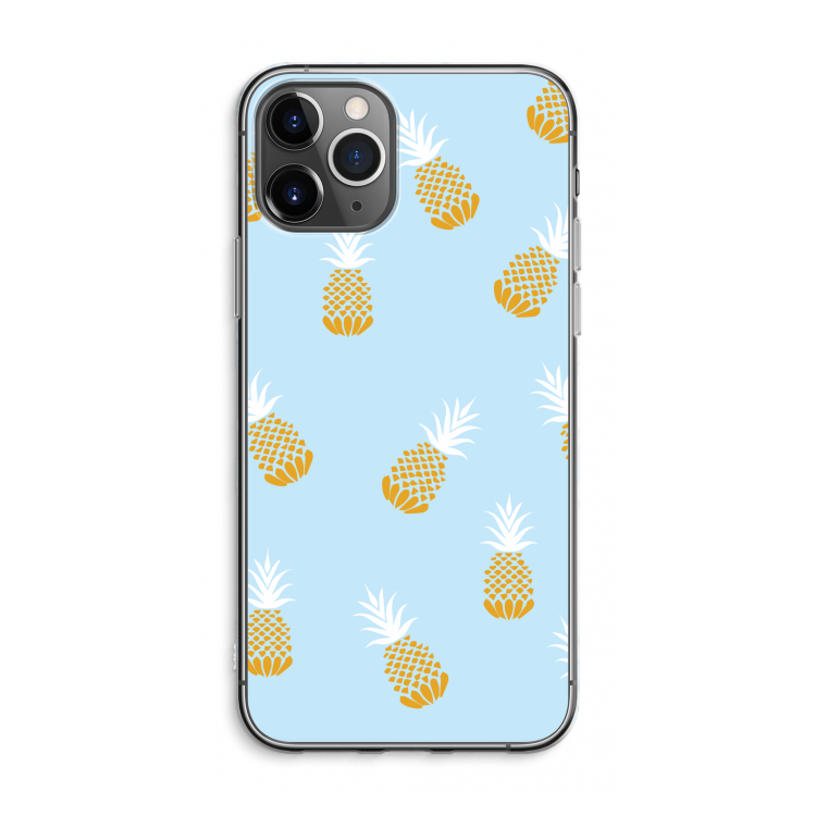 CaseCompany Ananasjes: iPhone 11 Pro Max Transparant Hoesje