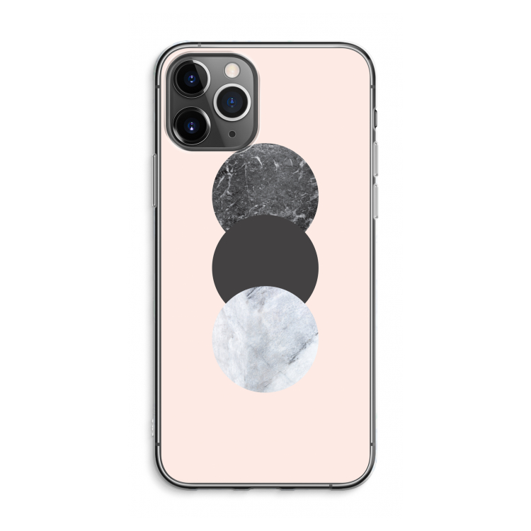 Marmeren cirkels: iPhone 11 Pro Max Transparant Hoesje