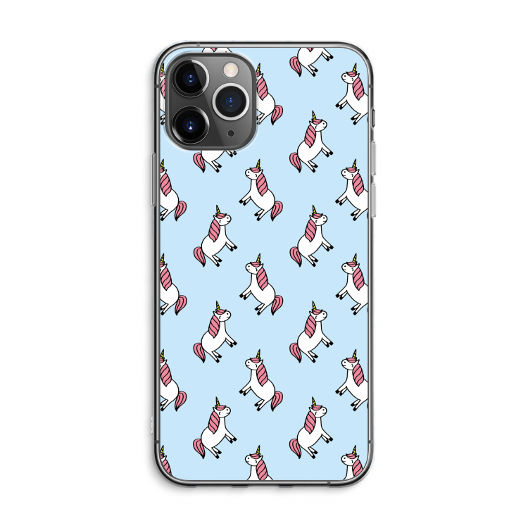 Eenhoorns overal: iPhone 11 Pro Max Transparant Hoesje