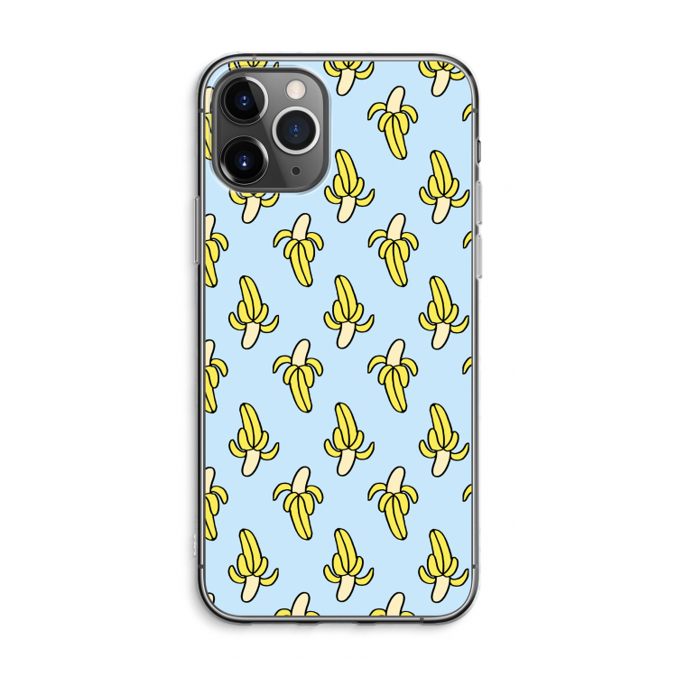 CaseCompany Bananas: iPhone 11 Pro Max Transparant Hoesje