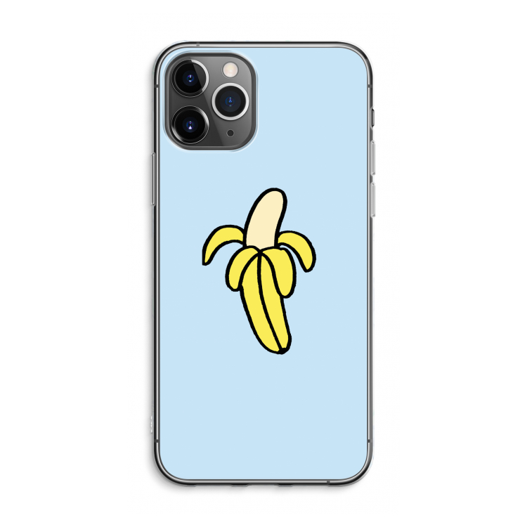 CaseCompany Banana: iPhone 11 Pro Max Transparant Hoesje