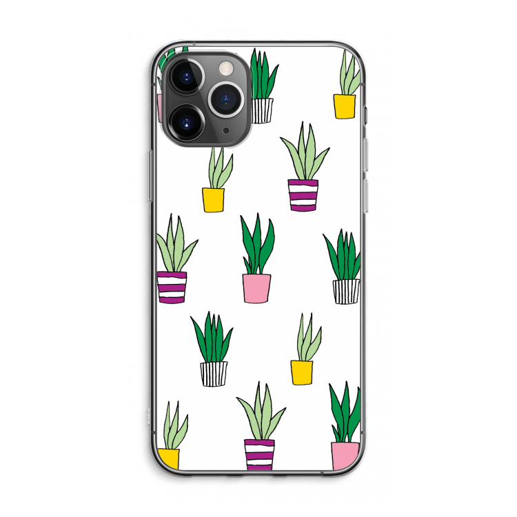 CaseCompany Sanseveria: iPhone 11 Pro Max Transparant Hoesje