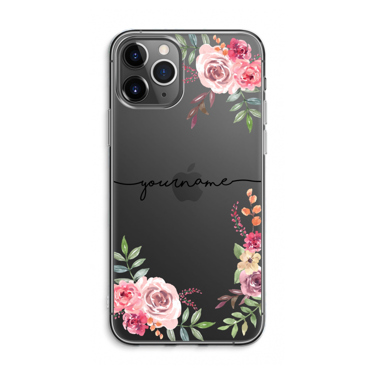 CaseCompany Rozen: iPhone 11 Pro Max Transparant Hoesje