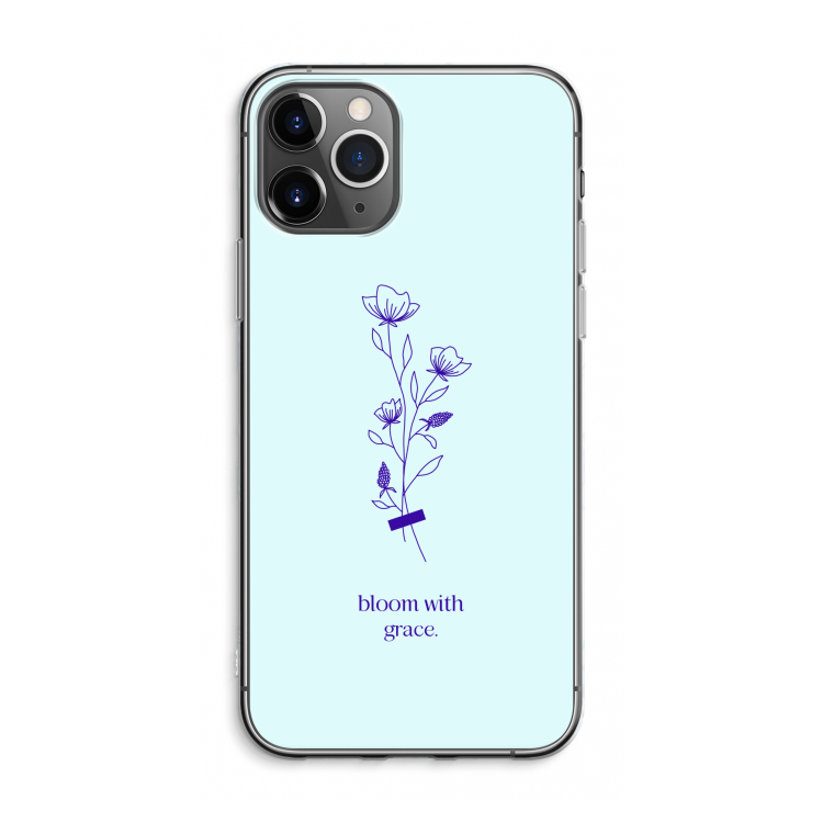 Bloom with grace: iPhone 11 Pro Max Transparant Hoesje