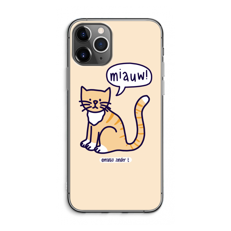 Miauw: iPhone 11 Pro Max Transparant Hoesje