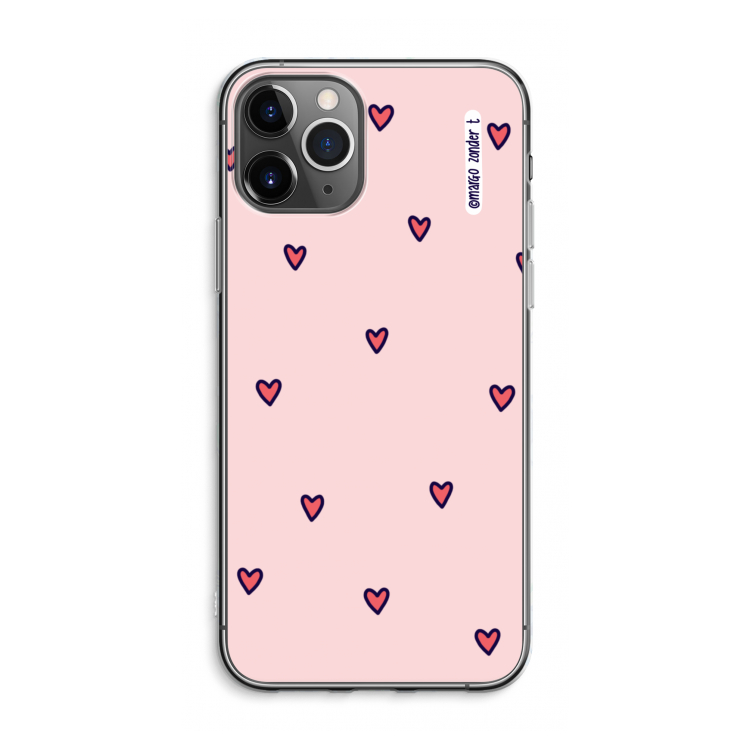 Hartjes: iPhone 11 Pro Max Transparant Hoesje