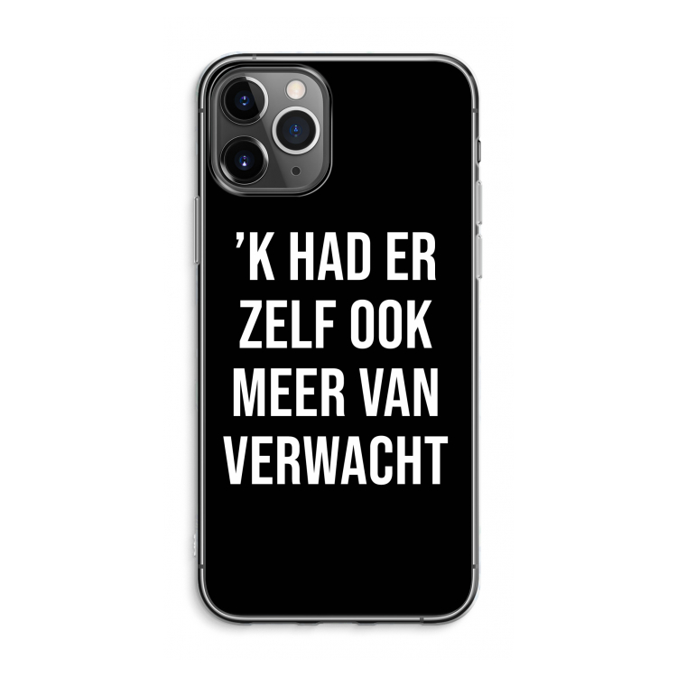 Meer verwacht - Zwart: iPhone 11 Pro Max Transparant Hoesje
