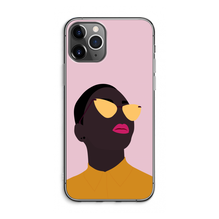 CaseCompany Yellow glasses: iPhone 11 Pro Max Transparant Hoesje