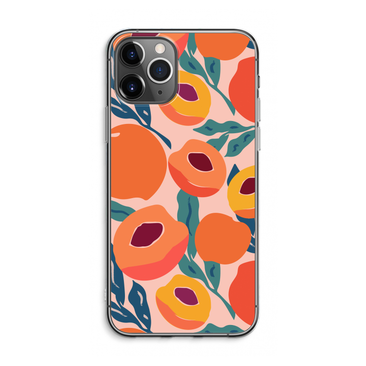 CaseCompany Perzik: iPhone 11 Pro Max Transparant Hoesje
