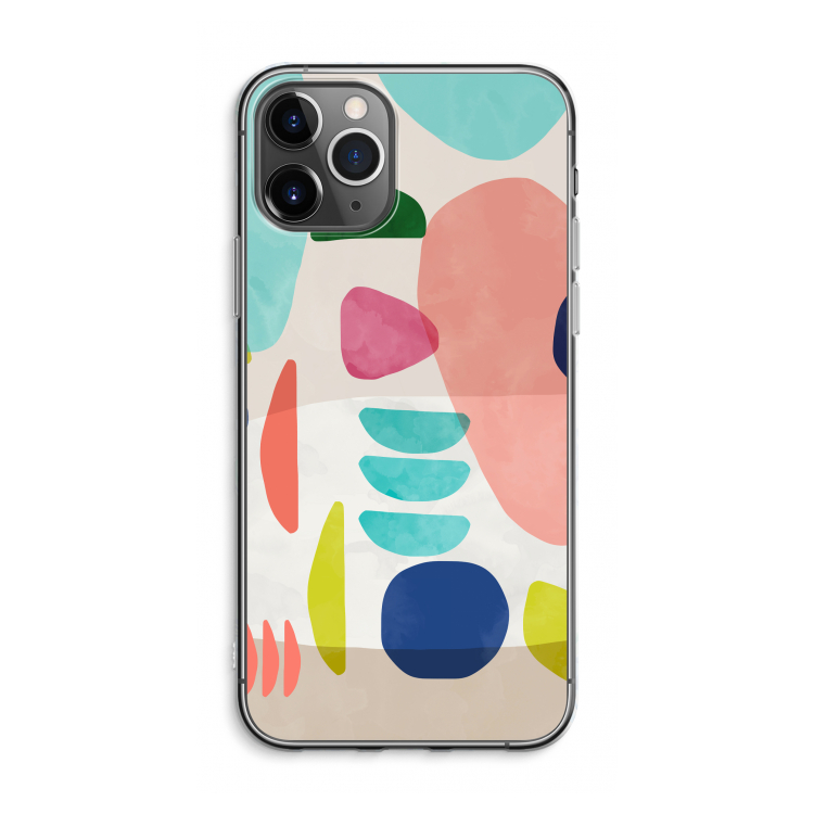 Bold Rounded Shapes: iPhone 11 Pro Max Transparant Hoesje