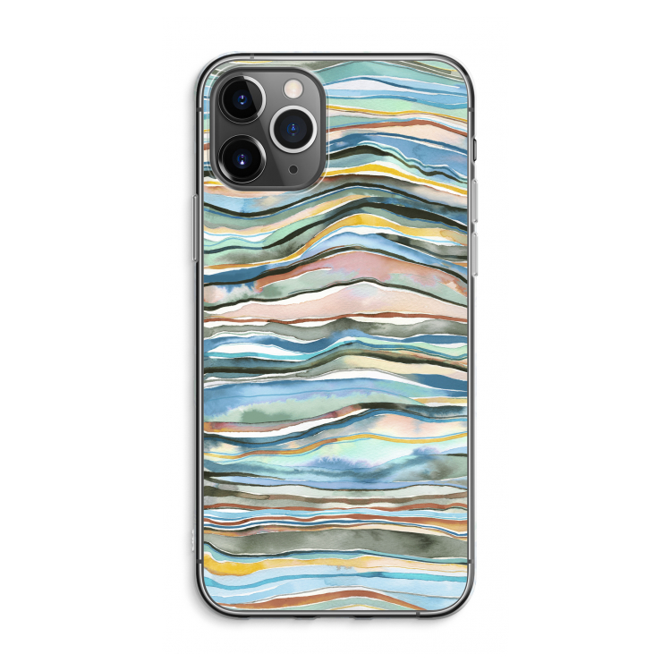 CaseCompany Watercolor Agate: iPhone 11 Pro Max Transparant Hoesje