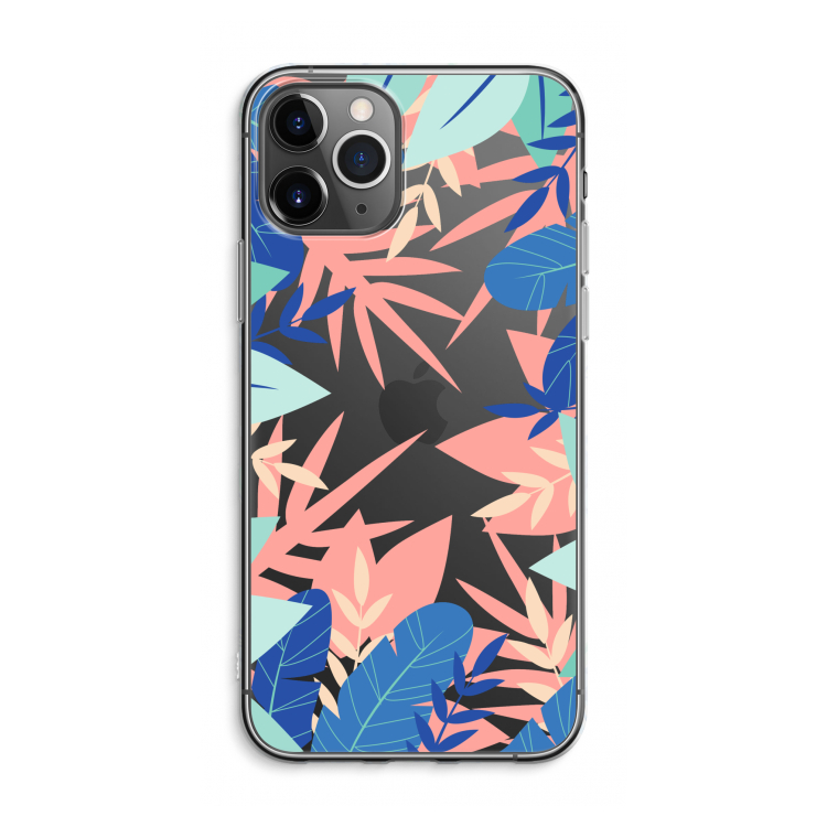 CaseCompany Tropisch: iPhone 11 Pro Max Transparant Hoesje