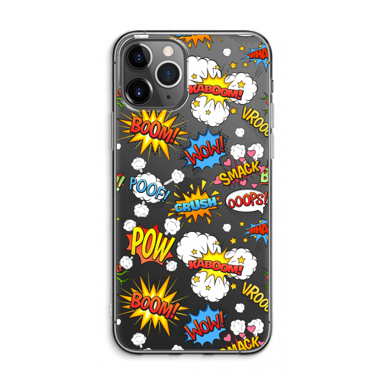 CaseCompany Pow Smack: iPhone 11 Pro Max Transparant Hoesje