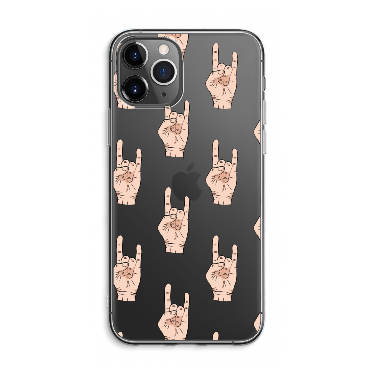 CaseCompany Rock: iPhone 11 Pro Max Transparant Hoesje