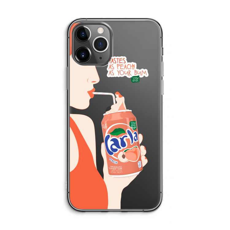 CaseCompany Peach please!: iPhone 11 Pro Max Transparant Hoesje