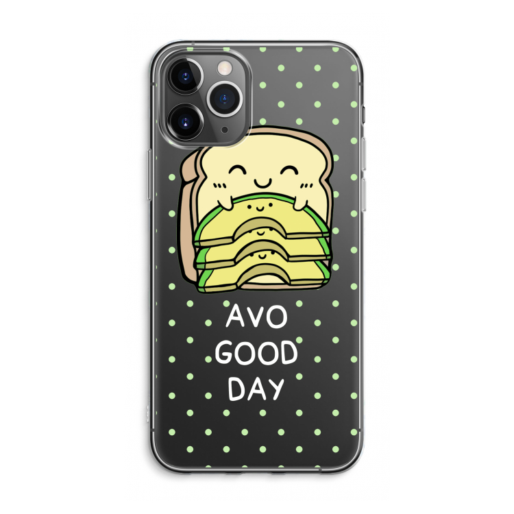 CaseCompany Avo Good Day: iPhone 11 Pro Max Transparant Hoesje