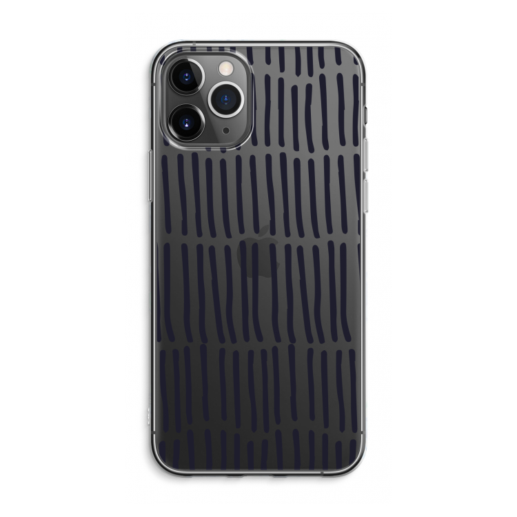 CaseCompany Moroccan stripes: iPhone 11 Pro Max Transparant Hoesje