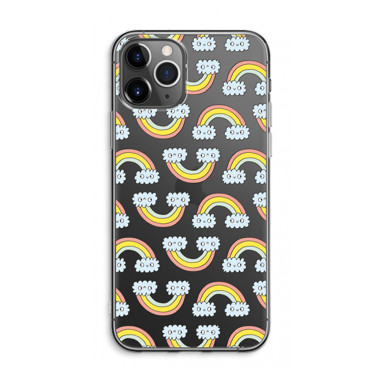 CaseCompany Regenboog: iPhone 11 Pro Max Transparant Hoesje