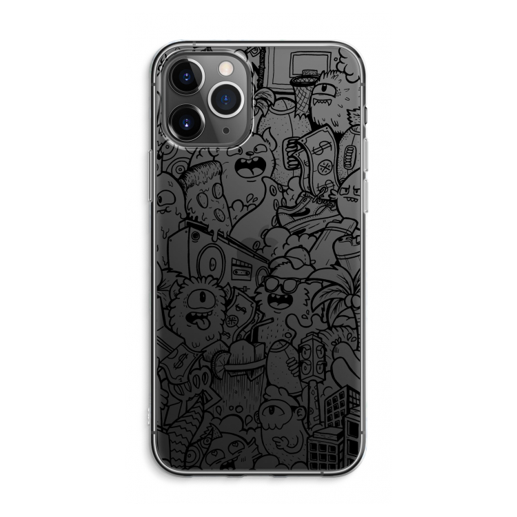 CaseCompany Vexx Black City : iPhone 11 Pro Max Transparant Hoesje