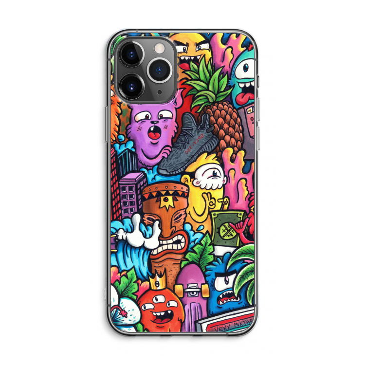 CaseCompany Vexx Mixtape: iPhone 11 Pro Max Transparant Hoesje