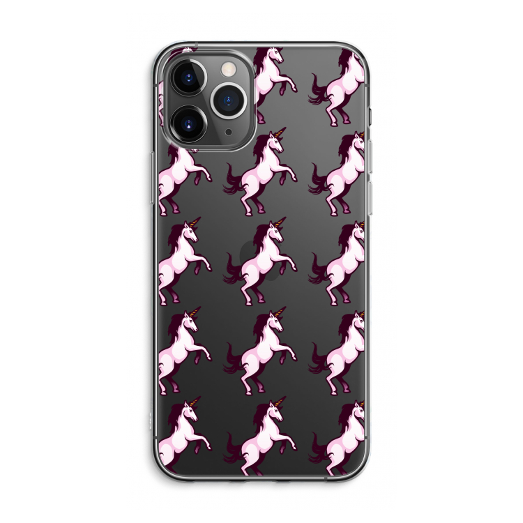 CaseCompany Musketon Unicorn: iPhone 11 Pro Max Transparant Hoesje