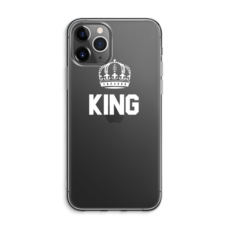 King zwart: iPhone 11 Pro Max Transparant Hoesje