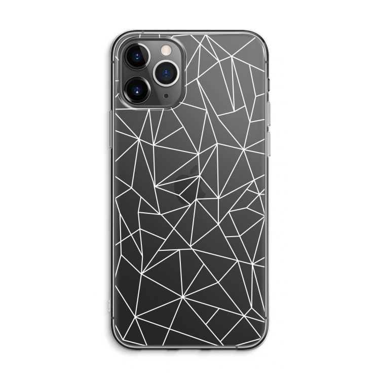 Geometrische lijnen wit: iPhone 11 Pro Max Transparant Hoesje