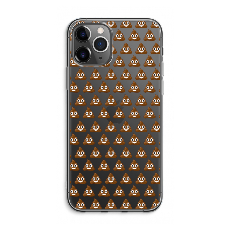 CaseCompany Poop emoji: iPhone 11 Pro Max Transparant Hoesje
