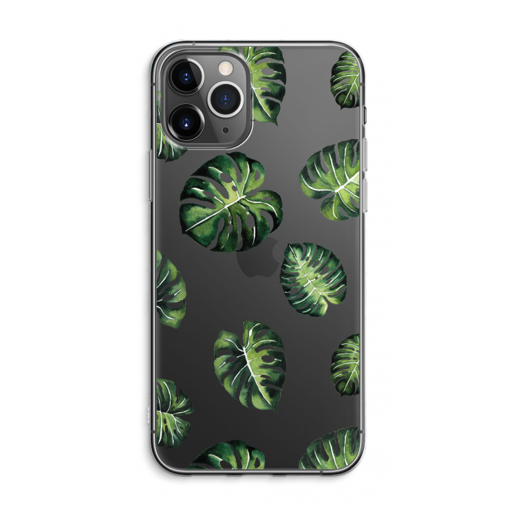 CaseCompany Tropische bladeren: iPhone 11 Pro Max Transparant Hoesje