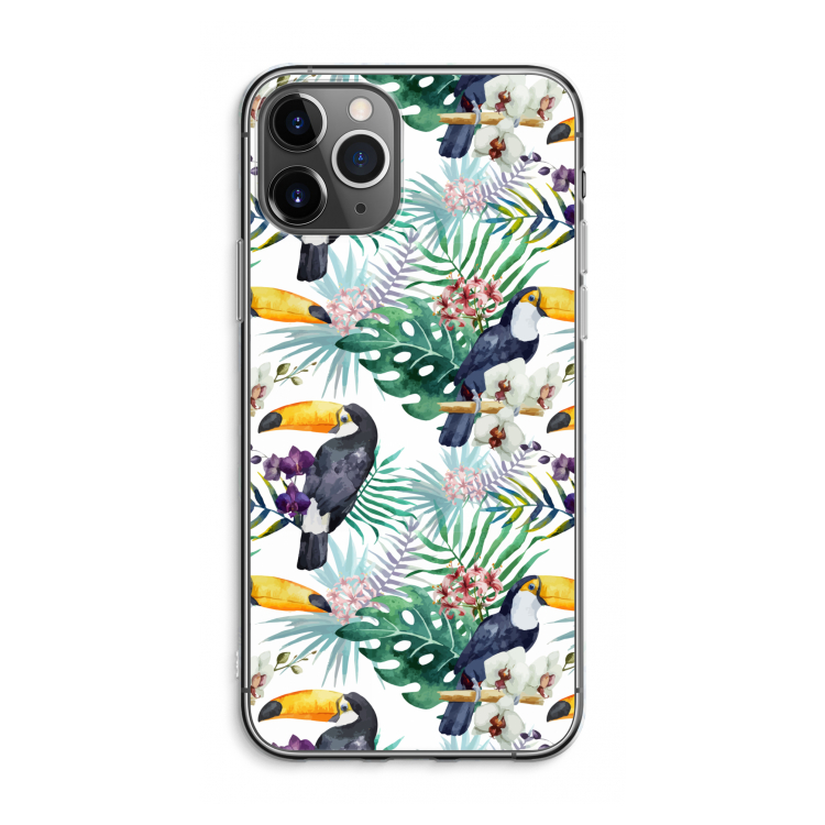 CaseCompany Tukans: iPhone 11 Pro Max Transparant Hoesje